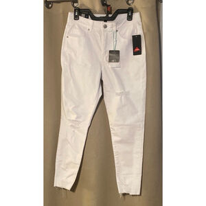 NWT LuLaRoe White Distressed Skinny Jeans Size 28